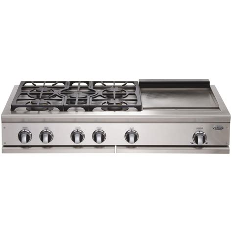 48 inch gas cooktop with griddle